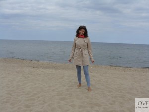 Karina na plaży w Gdańsku