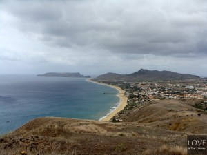 Porto Santo panorama na zachodnią stronę wyspy