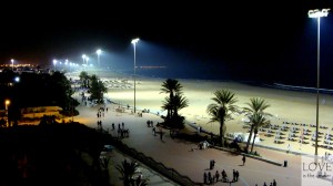 Promenada w Agadirze nocą