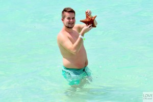 Sebastian z rozgwiazdą