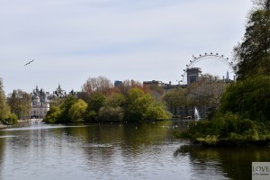 widok z St. James' Parku- Londyn