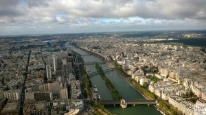Panorama Paryża z wieży Eiffla
