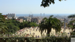 Park Güell i panorama Barcelony
