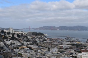 Golden Gate z Coit Tower
