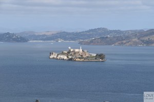 widok na Alcatraz z Coit Tower