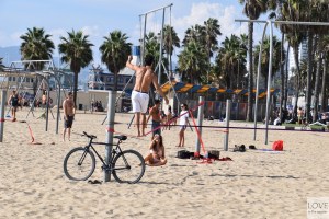sport na plaży w Santa Monica