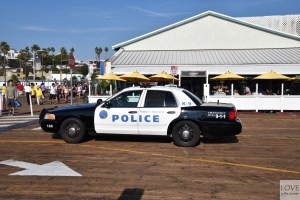 Radiowóz na molo w Santa Monica