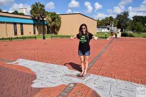 Mapa Florydy w parku w Tallahassee