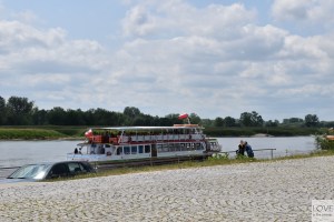 zajadamy gofry w Sandomierzu nad Wisłą