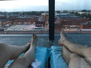 widok z basenu- hotel Andel's